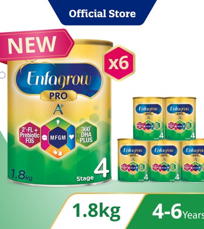 [6捆][NEW MFGM+2'-FL]Enfagrow Pro A+第4阶段1.8kg儿童（4-6Y）