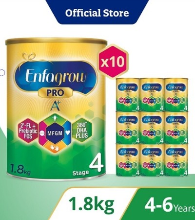 【10包】Enfagrow Pro A+第4阶段1.8kg儿童（4-6Y）