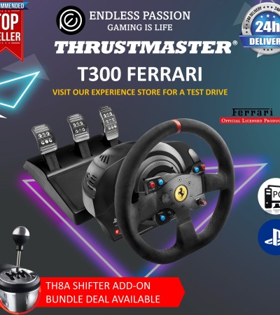 Thrustmaster T300法拉利整体RW Alcantara版（PS5、PS4、PC）