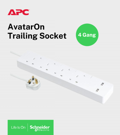 施耐德电气-带独立开关和USB的AvatarOn Trailing插座,4组 施耐德电气-带独立开关和USB的AvatarOn Trailing插座,4组